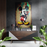 Mickey Brushed Aluminum Dibond Wall Art.